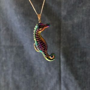 Rainbow Seahorse Pendant